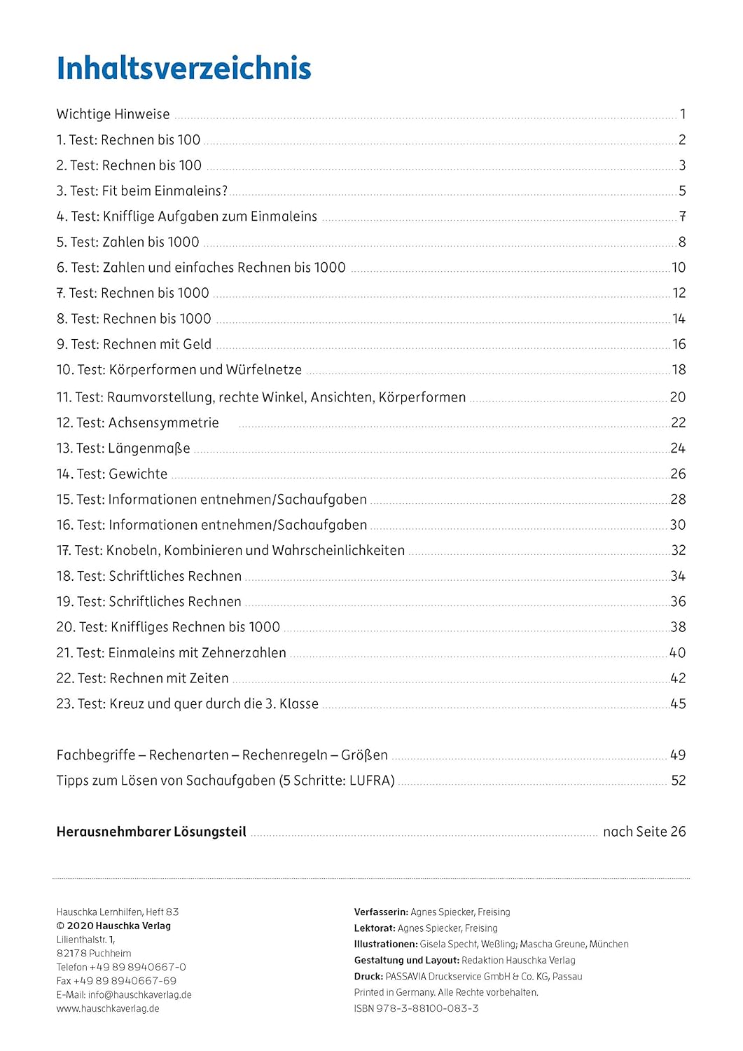 Tests in Mathe - Lernzielkontrollen 3. Klasse – Bild 3
