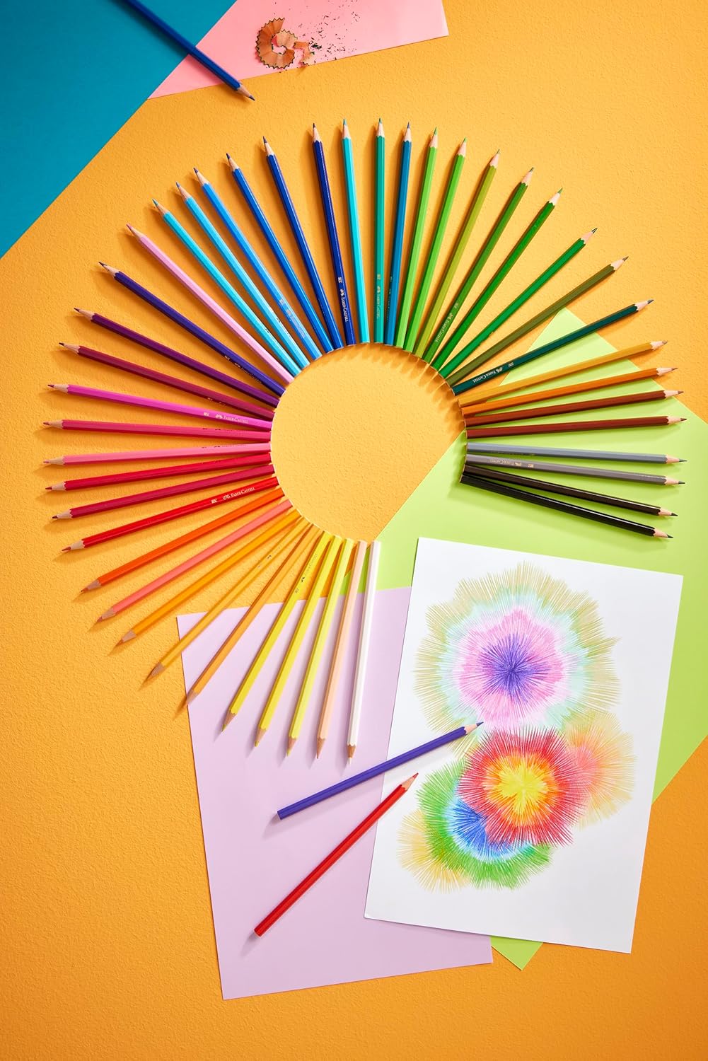 Faber-Castell Castle 111260 Colouring Pencils Set, 60 Pieces, Hexagonal, Shatterproof, for Children and Adults – Bild 4