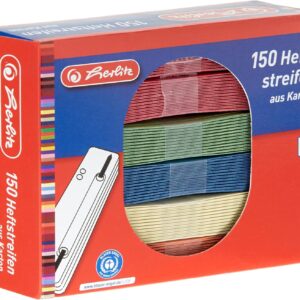 Herlitz 8767709 Adhesive Strips Recycled Pack of 150 Assorted Colours