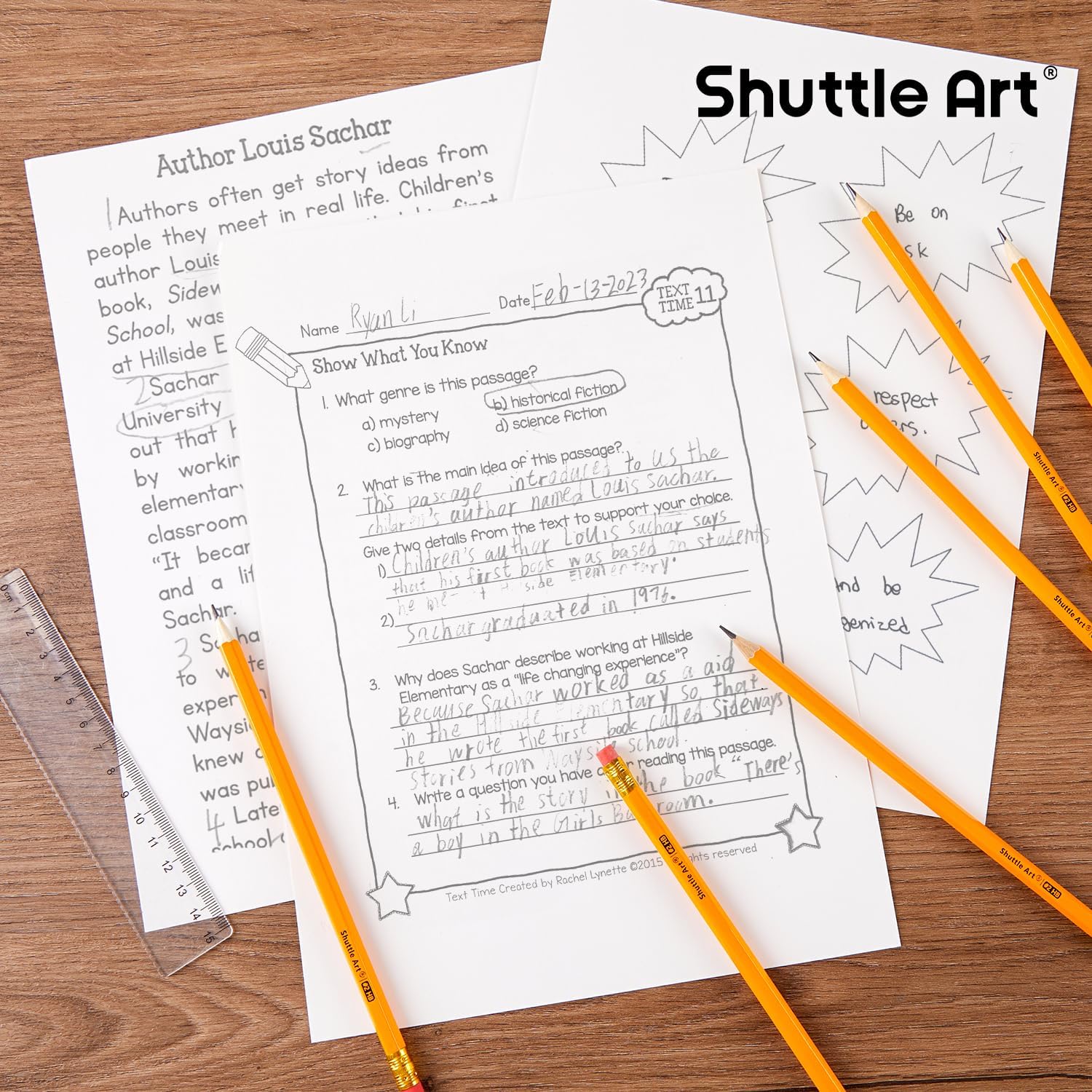 Shuttle Art HB Pencils, 60 Pieces Pre-Sharpened Yellow Pencils with Eraser, Graphite Pencils in Bulk Packaging, Pencil Set for Children and Adults for Writing, Drawing and Sketching – Bild 7