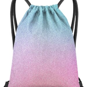 Gym Bag with Drawstring for Fitness, Beach, Swimming & Travel, Stylish Cute Waterproof Sports Bag for Women Girls Men