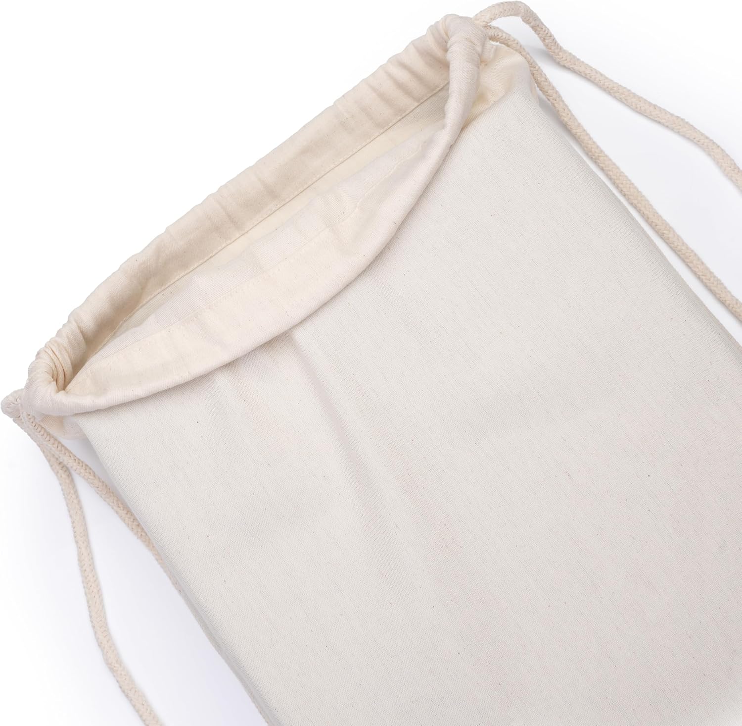 Cotton Gym Bag 38 x 42 cm - Drawstring Bag Made of 100% Cotton 145 g/m², Oeko-Tex Certified - Sports Bag for Painting & Printing - Pack of 5/10/25 for School, Sports & Leisure – Bild 4