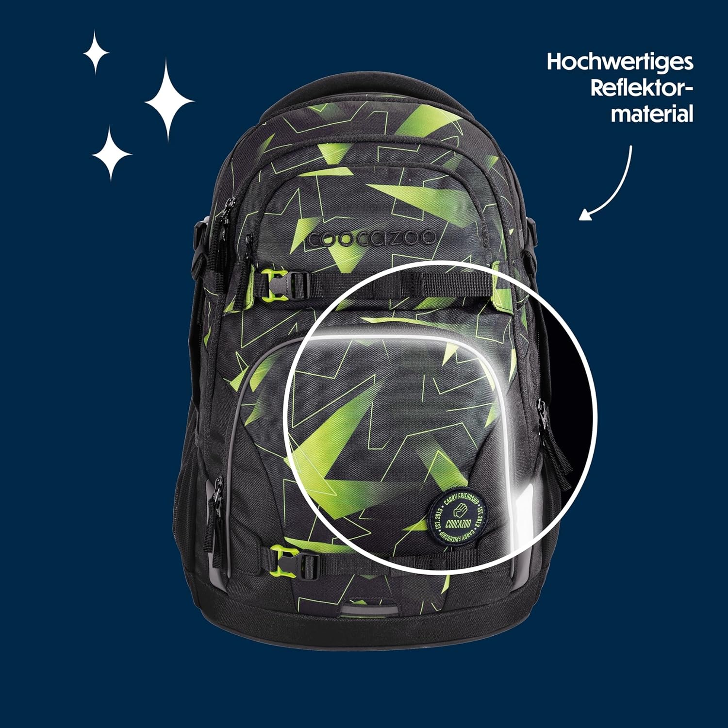 Coocazoo PORTER school backpack, ergonomic & adjustable satchel, height & size adjustable, with chest strap & hip belt, lightweight & individual, from 3rd grade – Bild 7