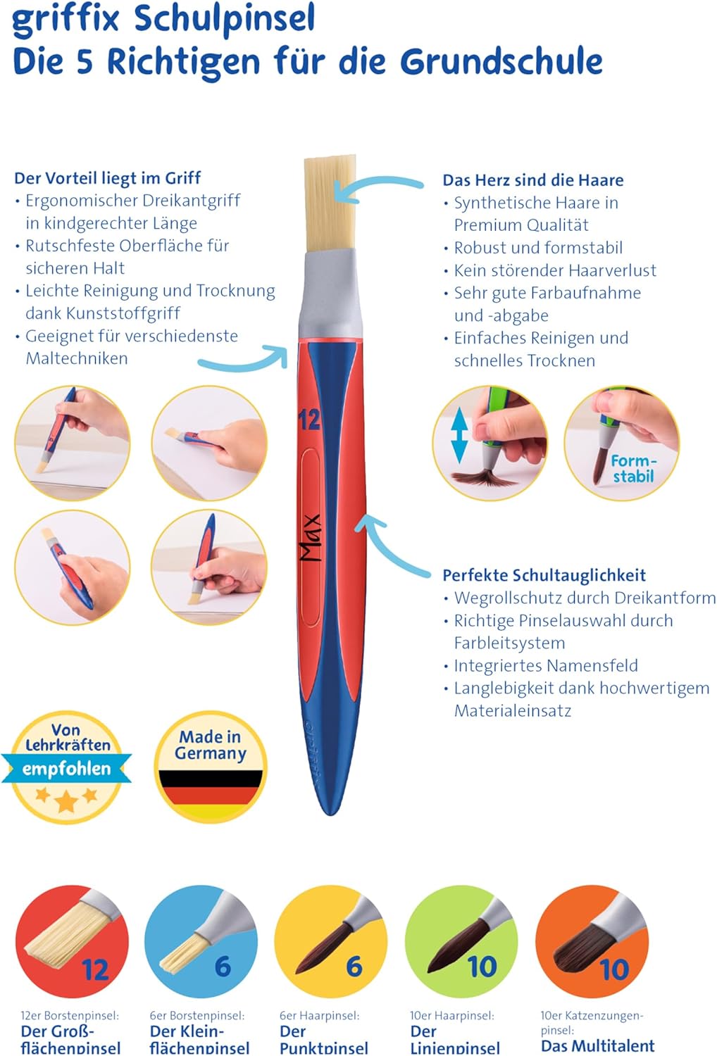 Pelikan 700733 brush set, griffix with ribbon, 5 pieces – Bild 5