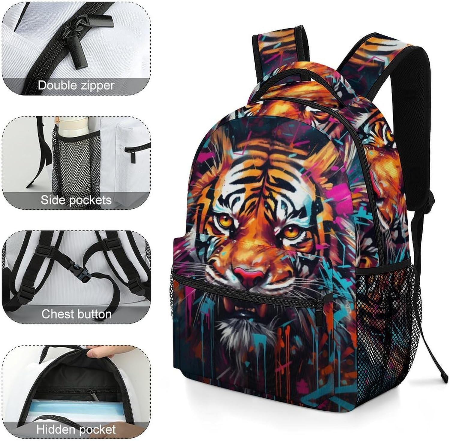 Children's Everyday Backpack Beautiful Scenery Beautiful Village - Easy to Clean Surface – Bild 3