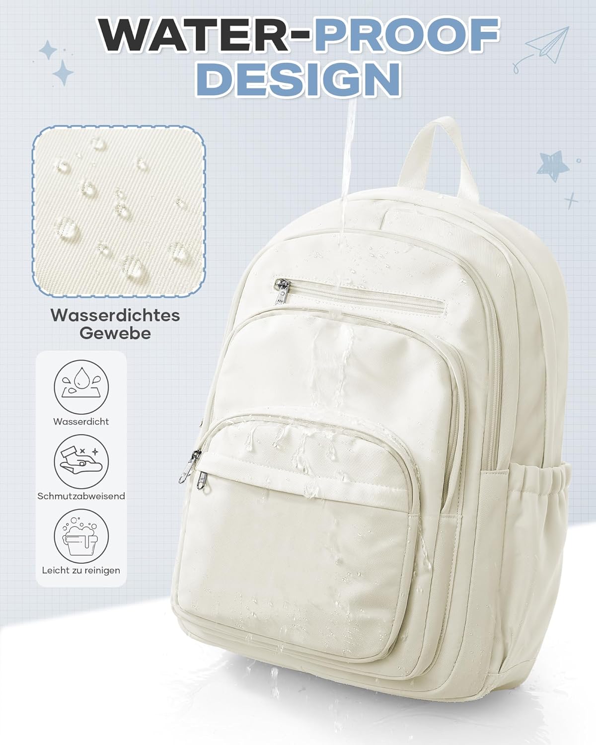 suradar School Backpack Teenager Girls Laptop Backpack Laptop Bag 14 Inch Backpack Women's Waterproof Backpack Daypack for School, Cycling, Leisure and Travel – Bild 8