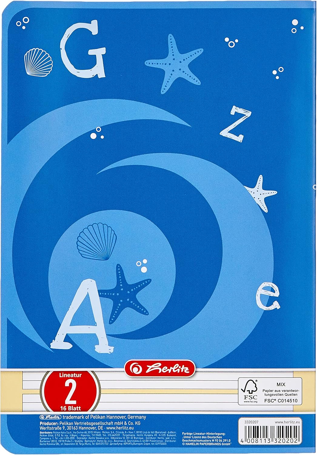 Herlitz 3320207 A5 Notepads, 16 Sheets, Ruling 02 (Lined), Coloured Lines, FSC Mixed, Pack of 10 Assorted Motifs – Bild 3