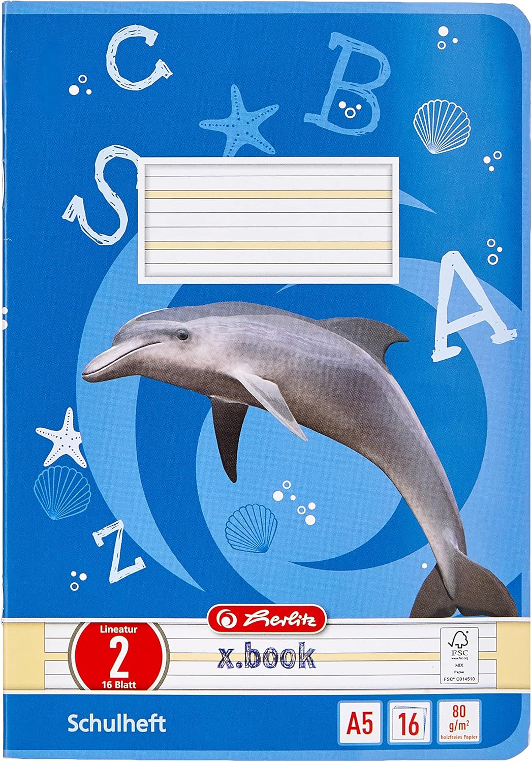 Herlitz 3320207 A5 Notepads, 16 Sheets, Ruling 02 (Lined), Coloured Lines, FSC Mixed, Pack of 10 Assorted Motifs – Bild 2