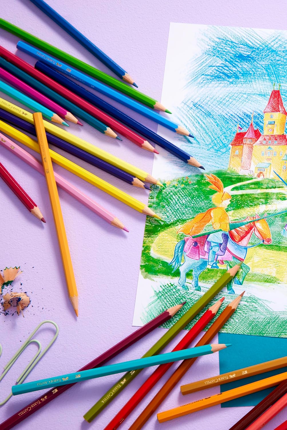 Faber-Castell Castle 111260 Colouring Pencils Set, 60 Pieces, Hexagonal, Shatterproof, for Children and Adults – Bild 3