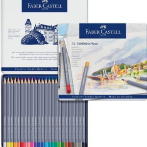 Goldfaber Aqua Watercolour Pencil in Metal Tin (Pack of 24)