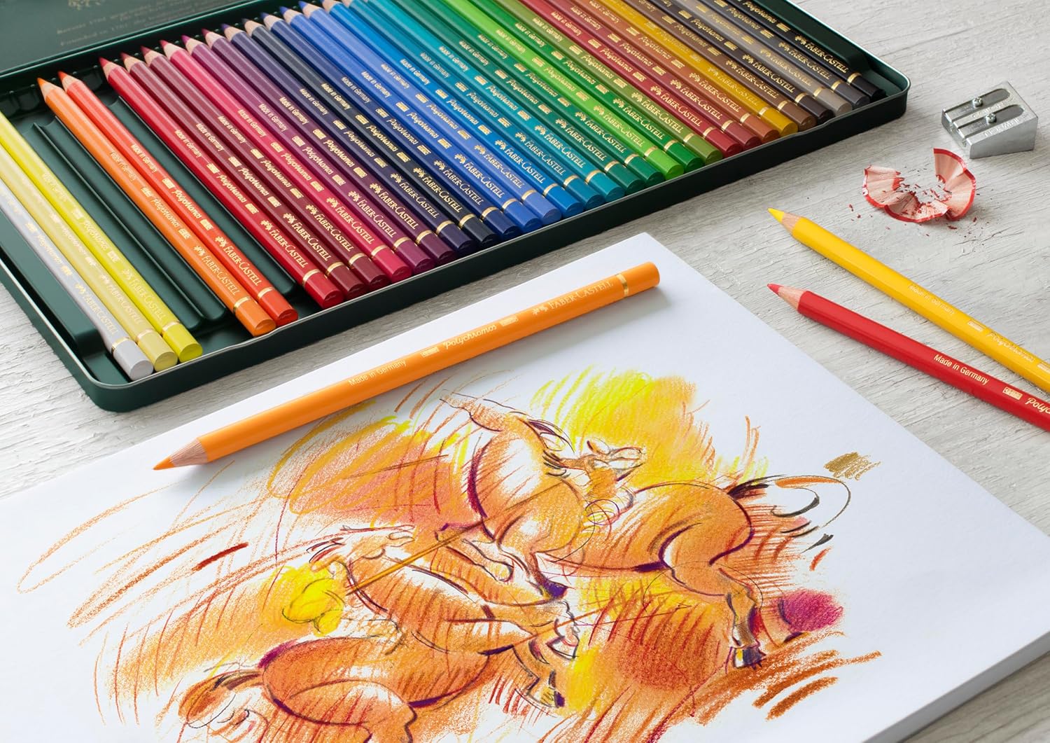 Faber-Castell 110060 – Polychromos Coloured Pencils, Pack of 60 in a Metal Case – Bild 7
