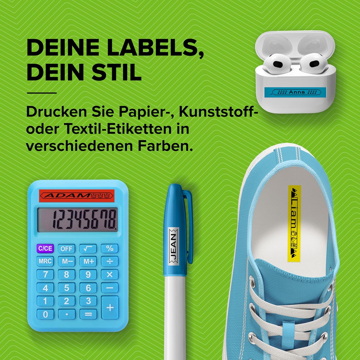 DYMO LetraTag 200B Label Maker with Bluetooth, Compact Label Printer, Connects via Wireless Bluetooth Technology, Includes 1 x White Paper Label Tape, Daydream Blue – Bild 5