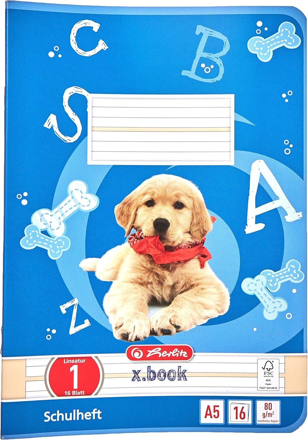 Herlitz 3320108 A5 Notepads, 16 Sheets, Ruling 01 (Lined), Coloured Lines, FSC Mixed, Pack of 10 Assorted Motifs – Bild 4