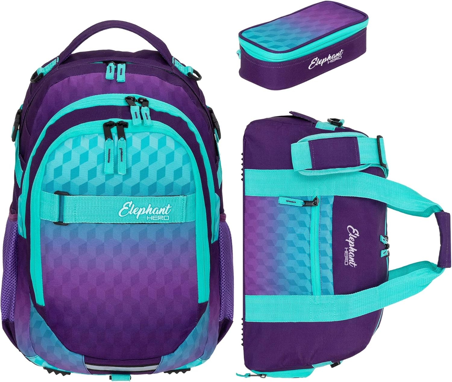 Elephant Hero Signature 12609 3-Piece Set School Backpack + Sports Bag + Pencil Case