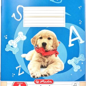 Herlitz 3320108 A5 Notepads, 16 Sheets, Ruling 01 (Lined), Coloured Lines, FSC Mixed, Pack of 10 Assorted Motifs