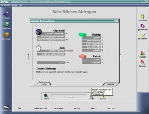 tulox Sprachtrainer PC Latein - Vokabeltrainer, Konjugations- und Grammatiktrainer mit großem vertontem E-Wörterbuch – Bild 8