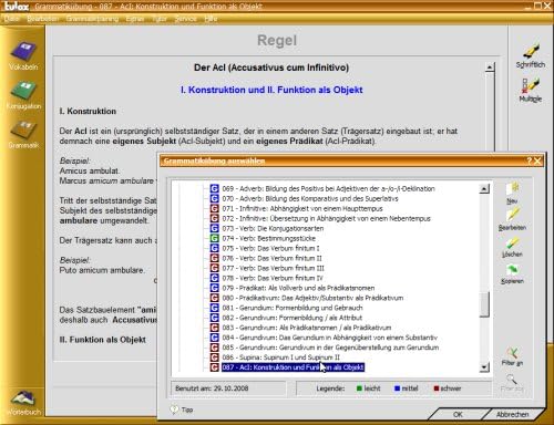 tulox Sprachtrainer PC Latein - Vokabeltrainer, Konjugations- und Grammatiktrainer mit großem vertontem E-Wörterbuch – Bild 12