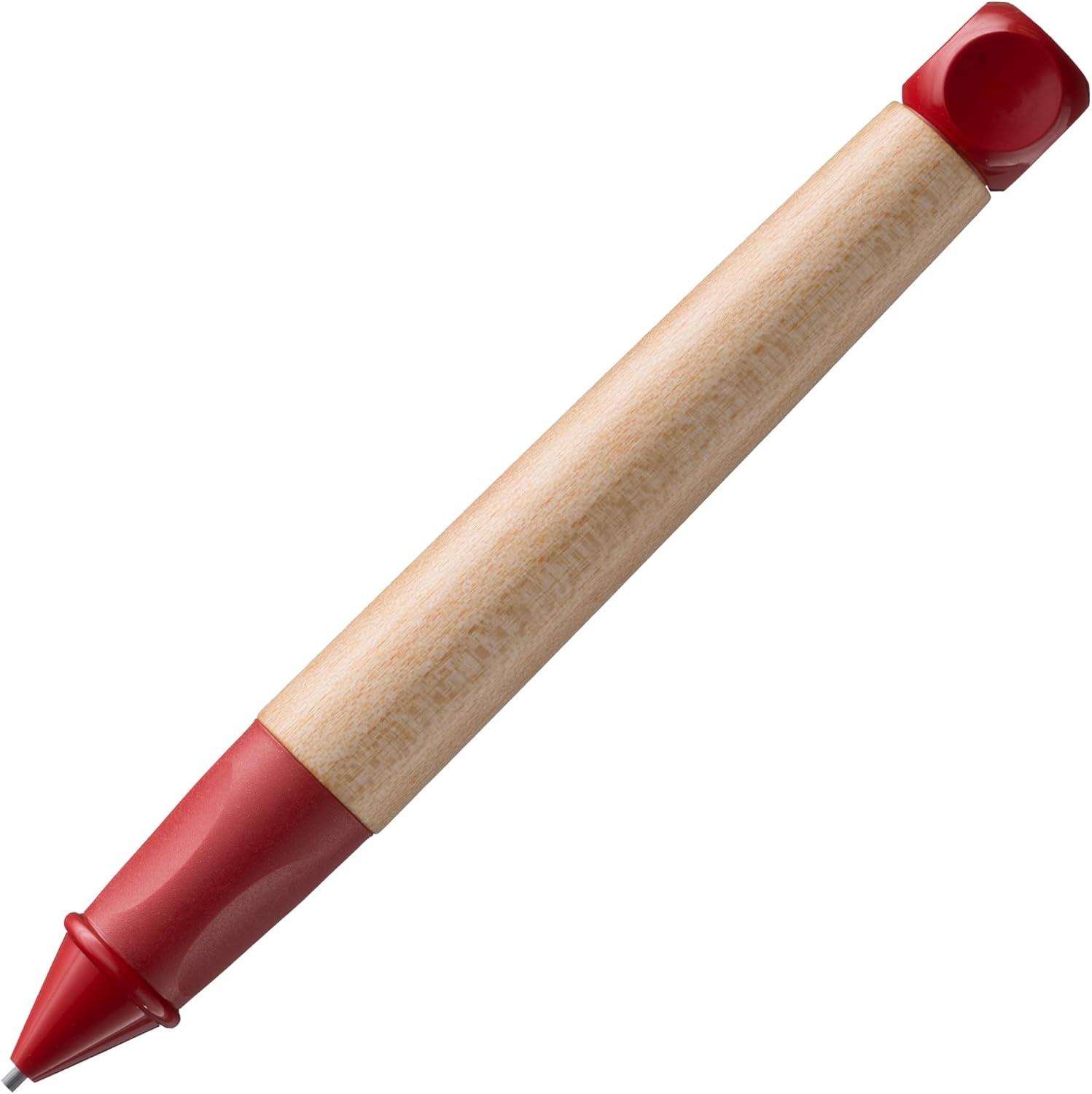 Lamy ABC Set 010 Child-Friendly Learning to Write Fountain Pen, Pencil 110 Maple Wood Non-Slip Grip in Red, Steel Nib for Beginners Including Ink Cartridge T 10 Blue and Pencil Lead M 44 1.4 mm B – Bild 3