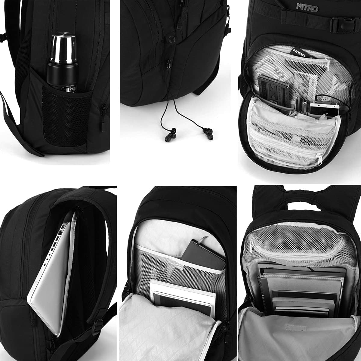 Nitro Chase Rucksack Schulrucksack mit Organizer Schoolbag Daypack mit 17 Zoll Laptopfach – Bild 8
