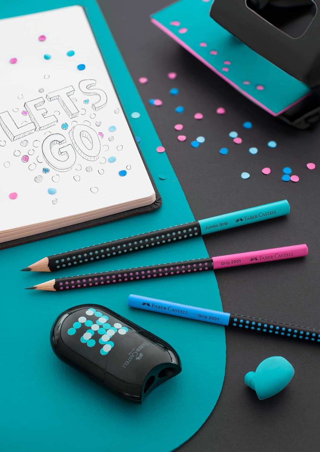 Faber-Castell Jumbo Grip Two Tone 511912 Pencil Hardness HB Black/Turquoise Pack of 1 – Bild 3