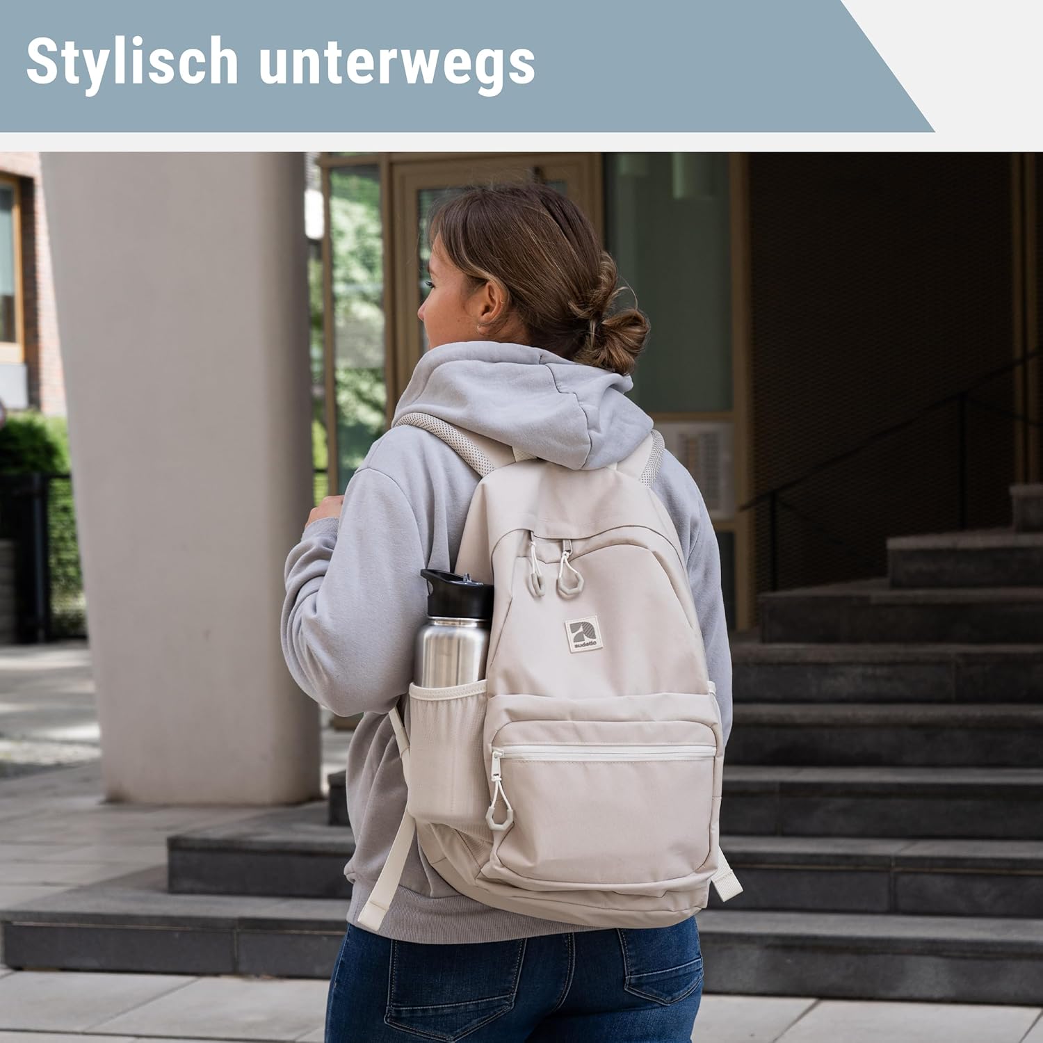 School Backpack Girls and Boys Teenagers - Flex - Backpack for Men and Women with 16 Inch Laptop Compartment for School and Leisure - Water-Repellent – Bild 6