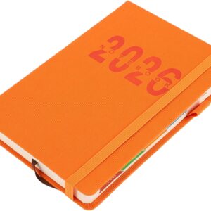 FTVOGUE 2026 Daily Planner A5 Size PU Leather Cover with 400 Pages Hourly Planning from 7am to 8pm for Organization and Productivity in Work Life