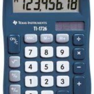 Texas Instruments TI 1726 Calculator Solar and Battery Powered, 83 x 45 x 20 mm