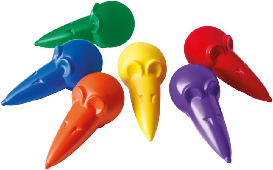 Pelikan 803328 Mouse-Shaped Wax Crayons, Assorted Colours, Pack of 6 Red – Bild 3