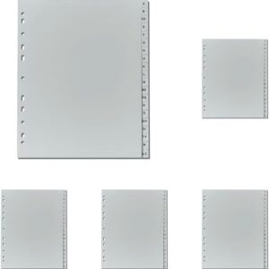 Herlitz 10901718 Index A-Z, 24 x 29.7 cm, Extra Width, PP, Euro Punched (Pack of 5)