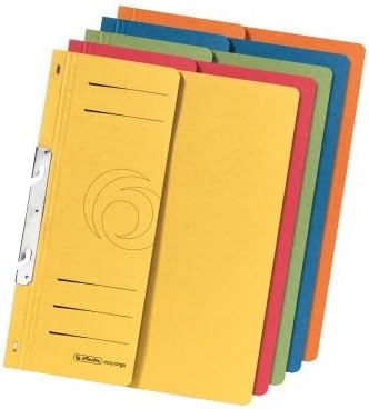 Herlitz 5976055 Hook-In File A4 with 1/2 Front Cover and Commercial Binding Pack of 5 (Assorted Colours, Pack of 2)