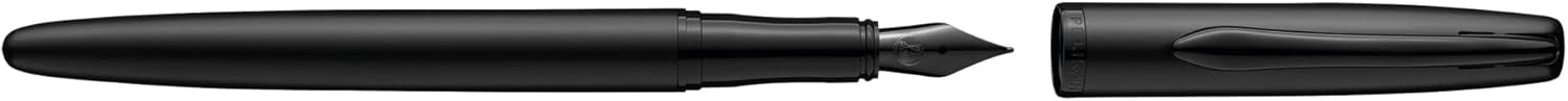 Pelikan Jazz Noble 821834 Fountain Pen, Carbon (Black), for Right-Handed and Left-Handed Users, Elegant Metal Cartridge Fountain Pen in Gift Case, Nib M – Bild 4