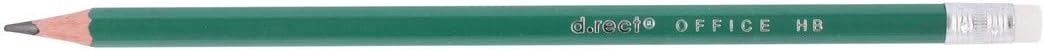 D.RECT Pencil with Eraser 12 Pieces - Synthetic Pencils Set with 12 Pencils Pre-Sharpened - Hardness HB – Bild 2