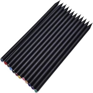 Pack of 24 HB Pencil with Diamonds High-Quality Black Shiny Wood Pencil for Writing and Drawing Children and Students