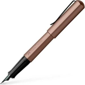 Faber-Castell Hexo 150580 Fountain Pen, Nib Width M, Bronze, Pack of 1