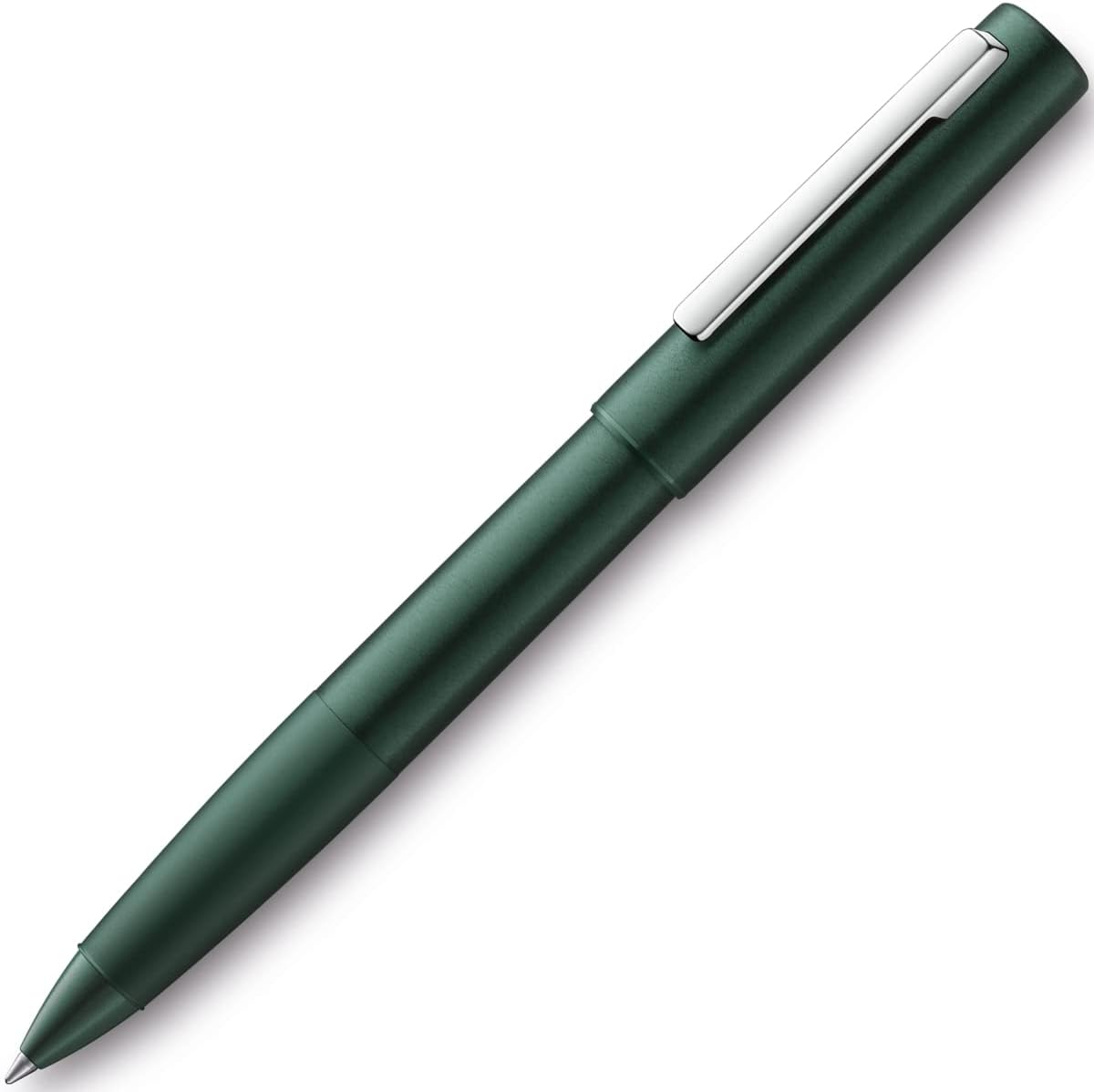 LAMY aion 377 Rollerball Pen - Seamless Deep Drawn Aluminium Roller Pen in Dark Green with Highly Polished Stainless Steel Clip - With Rollerball Pen Refill M 63 Black - Line Width M – Bild 2