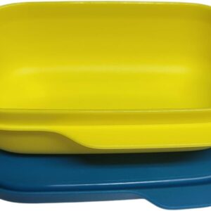Tupperware to Go Lunch Box Clever Break 120 ml Lunch Box with Divider Eco+ School (Yellow Turquoise 120 ml)
