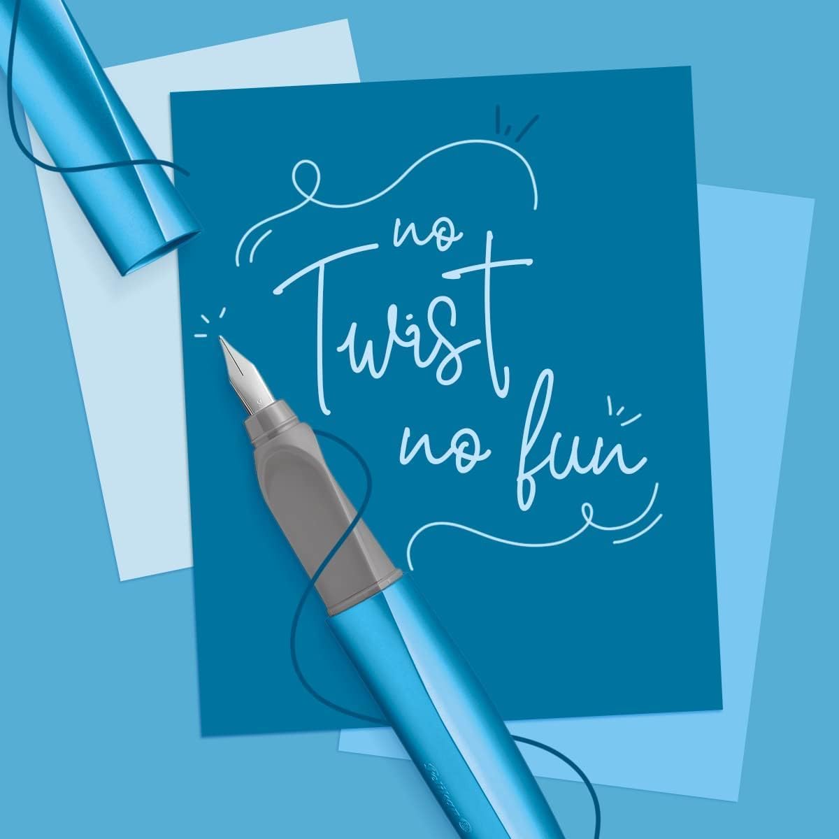 Twist Frosted Blue P457 M Fountain Pen – Bild 6