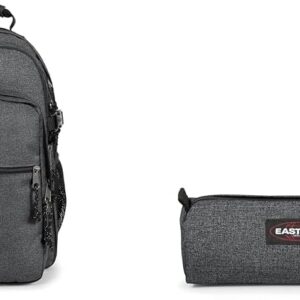 EASTPAK – TUTOR – Backpack, 39 L, Black Denim (Grey) & Benchmark Single – Pencil Case, Black Denim (Grey), black, Rucksack