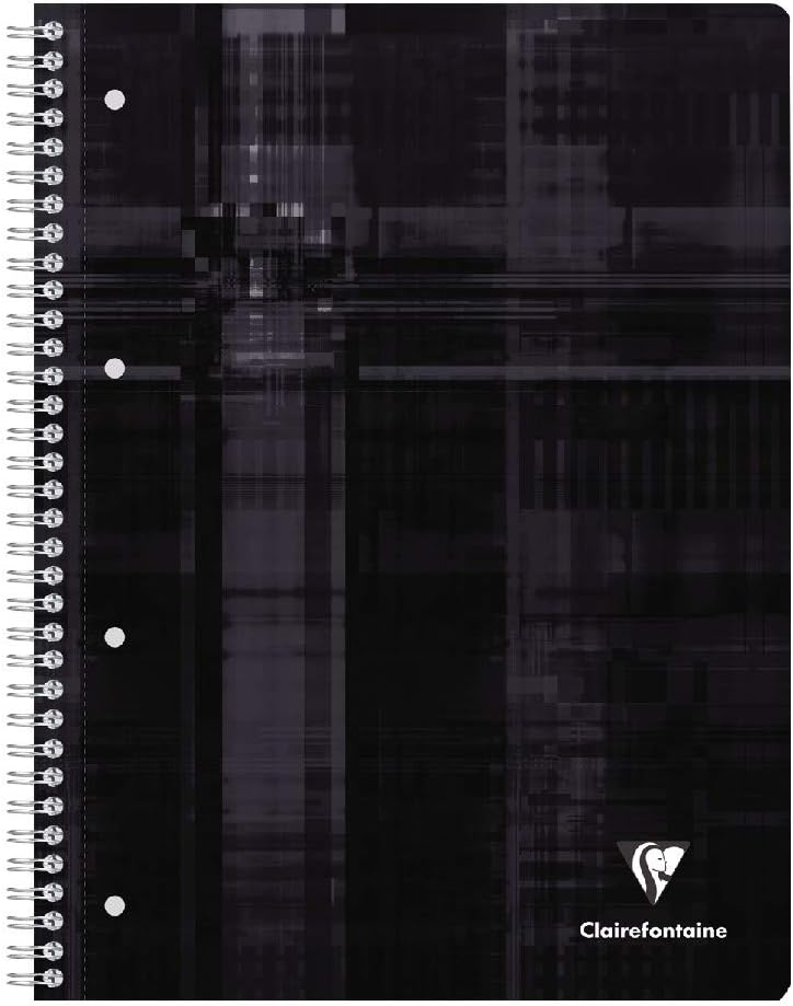 Clairefontaine 8251C - Pack of 5 College Notepads DIN A4+ with Ring Binder Holes, 4-Hole Punched, 80 Sheets French Ruling, 90 g, Assorted Colours, 1 Pack – Bild 2