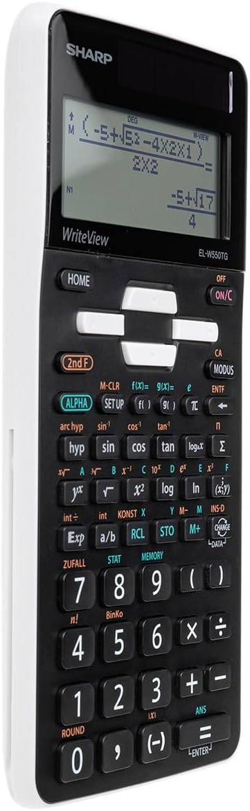 SHARP EL-W550TG Scientific Calculator (D.A.L. input, Solar, WriteView) Black – Bild 3