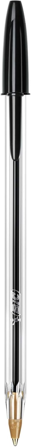 BIC Cristall Retractable Ballpoint Pen – Clear Barrel – 1 mm Tip – 0.4mm Line Width – Pack of 100, Black – Bild 11