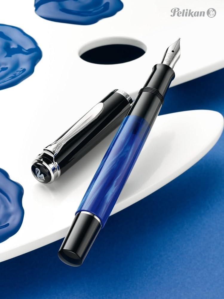 Pelikan 801959 – Point of Write Fountain Pen EF, Blue Marbled – Bild 2
