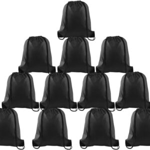 FEPITO 2-15 Pieces Drawstring Backpack Backpack Cinch Bag Sports Bag Chain Backpack Gym Bag for Gym or Travel