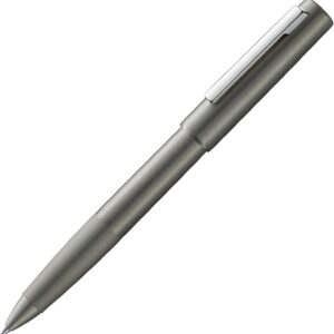 Lamy Aion Graphite Rollerball Pen – Modern Rollerball Pen in Anodised Lightweight & Seamless Aluminium Housing – Stainless Steel Clip – M Line Width – Includes M 63 Black Rollerball Refill