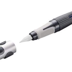 Pelikan Pelikano structure Fountain Pen for Right-Handed Users, Nib Width M, Grey, Pack of 1