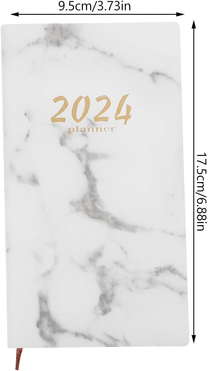 HOMSFOU A6 Terminplaner Wochenplaner aus Robustem Material mit Lesezeichen für Arbeit und Homeschooling Effizienter Lernplaner und Stundenplaner Weißer Planungsblock – Bild 2