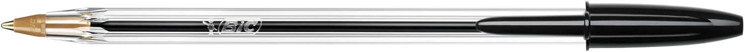 BIC Cristall Retractable Ballpoint Pen – Clear Barrel – 1 mm Tip – 0.4mm Line Width – Pack of 100, Black – Bild 17