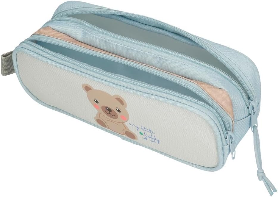 Roll Road Happy Schulmäppchen, Federmäppchen für Kinder, aus Polyester, Dreifachfach für bessere Organisation, Ideale Größe zum Tragen im Rucksack, Mit seitlichem Griff. – Bild 4