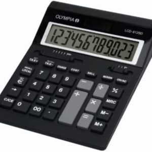 Olympia LCD 612 SD Professional/Desk Display Calculator, Battery, Solar Energy Driven
