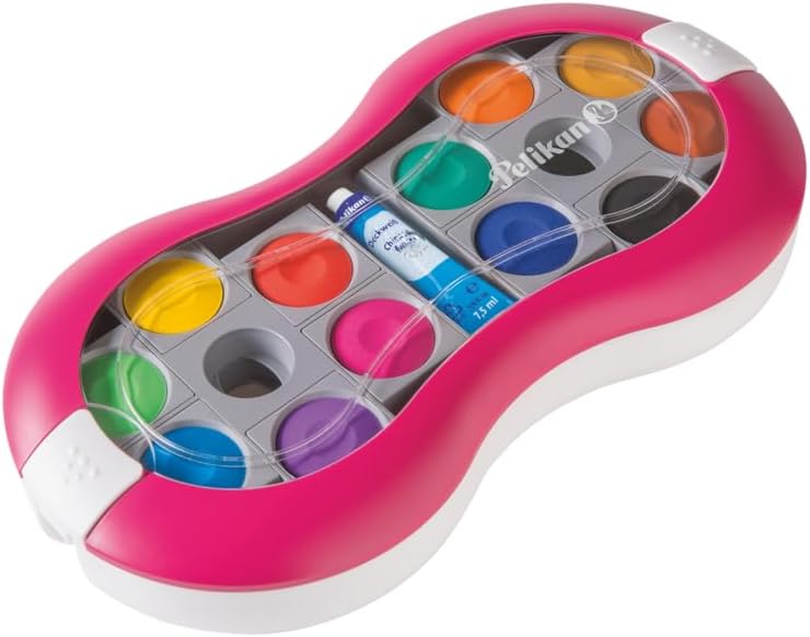 Pelikan Space Paint Box, 24 Colours + 1 Tube Opaque White, Magenta, Pack of 1